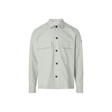 Calvin Klein Men's Oversize Button Collar Green Shirt