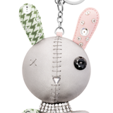 Swarovski Mathilde bag charm, Rabbit, Gray, Stainless steel