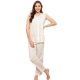 Cottonreal Women's Carly Buttermilk Deluxe Pyjama Set
