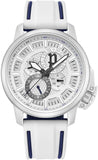 Police Kavalan Gents White Dial White Silicone Strap Watch