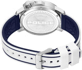Police Kavalan Gents White Dial White Silicone Strap Watch