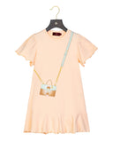 Aigner Kids Girl's Dress with Purse Print