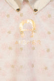 Aigner Kids Girl's Pink Floral Lace Dress with Gold Collar