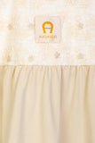 Aigner Kids Girl's Beige Lace Panel Dress with Logo Detail