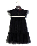 Aigner Kids Girl's Pink Tulle Dress with Gold Polka Dots