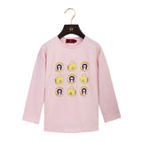 تي شيرت بناتي وردي بأكمام طويلة من Aigner Kids