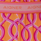 Aigner Kids Girl's White & Orange Set of T-Shirt & Trouser