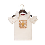 Aigner Kids Girl's White & Gold Set of T-Shirt & Trousers