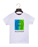 Aigner Kids Boy's White T-Shirt