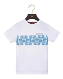 Aigner Kids Patterned Horseshoe Logo T-Shirt