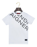 Aigner Kids Boy's Bold Diagonal Logo T-Shirt