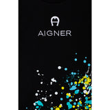 Aigner Kids Boy's Black T-Shirt