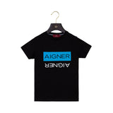 Aigner Kids Boy's Black T-shirt