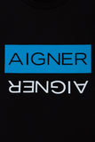 Aigner Kids Boy's Black T-shirt