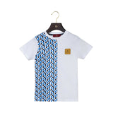 Aigner Kids Boy's White & Blue Set of  T-Shirt & Bermuda