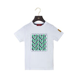 Aigner Kids Boy's  White & Green Set of T-Shirt & Bermuda