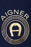 Aigner Kids Boy's Navy Long Sleeve T-shirt