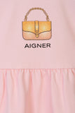 Aigner Kids Baby Girl's Cotton Tiered Dress with Bag Print