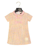 Aigner Kids Baby Girl's Pink Tweed Dress with Bow Detail