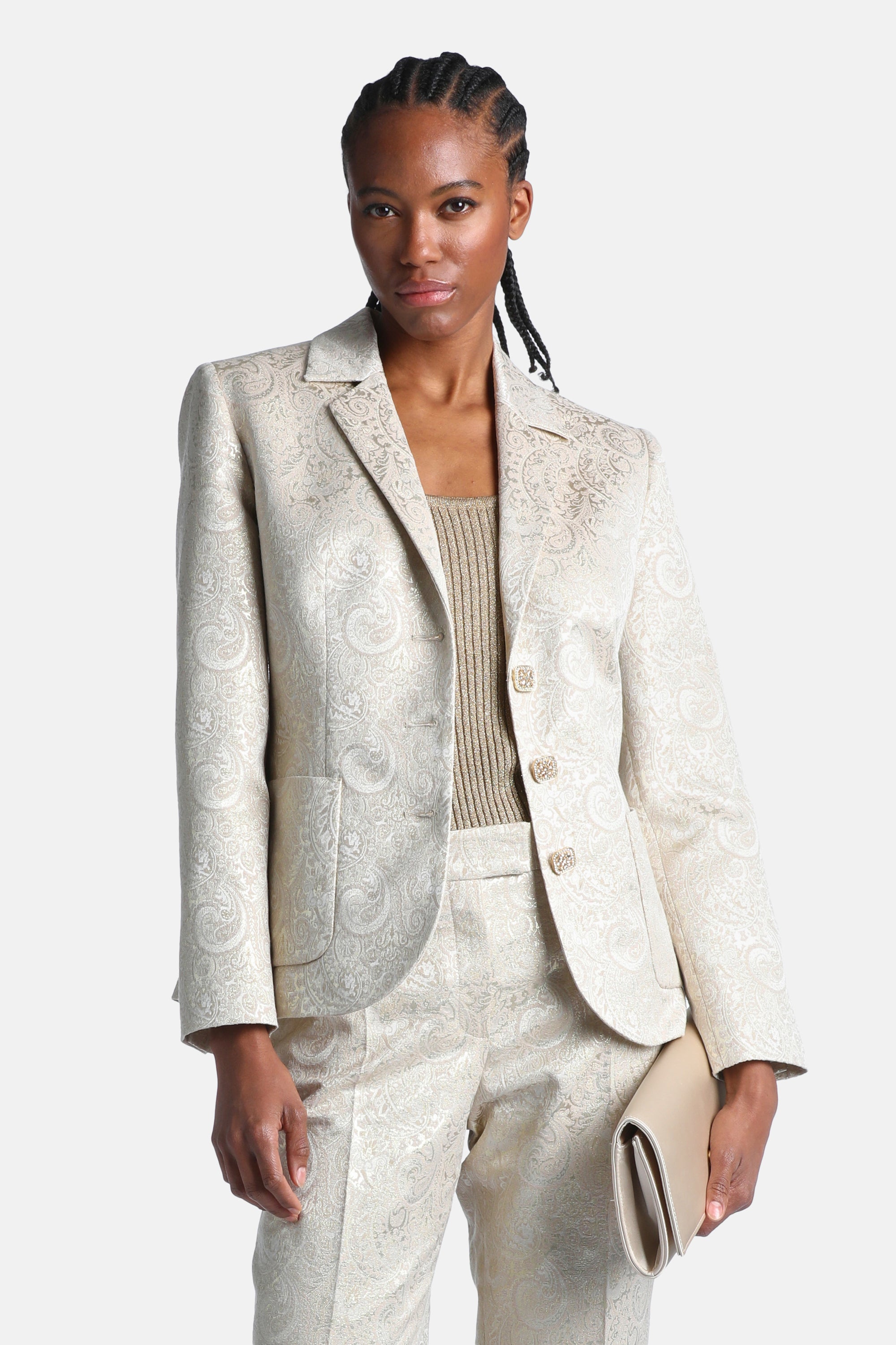 Luisa Spagnoli Suggestivo Women's Platinum Blazer