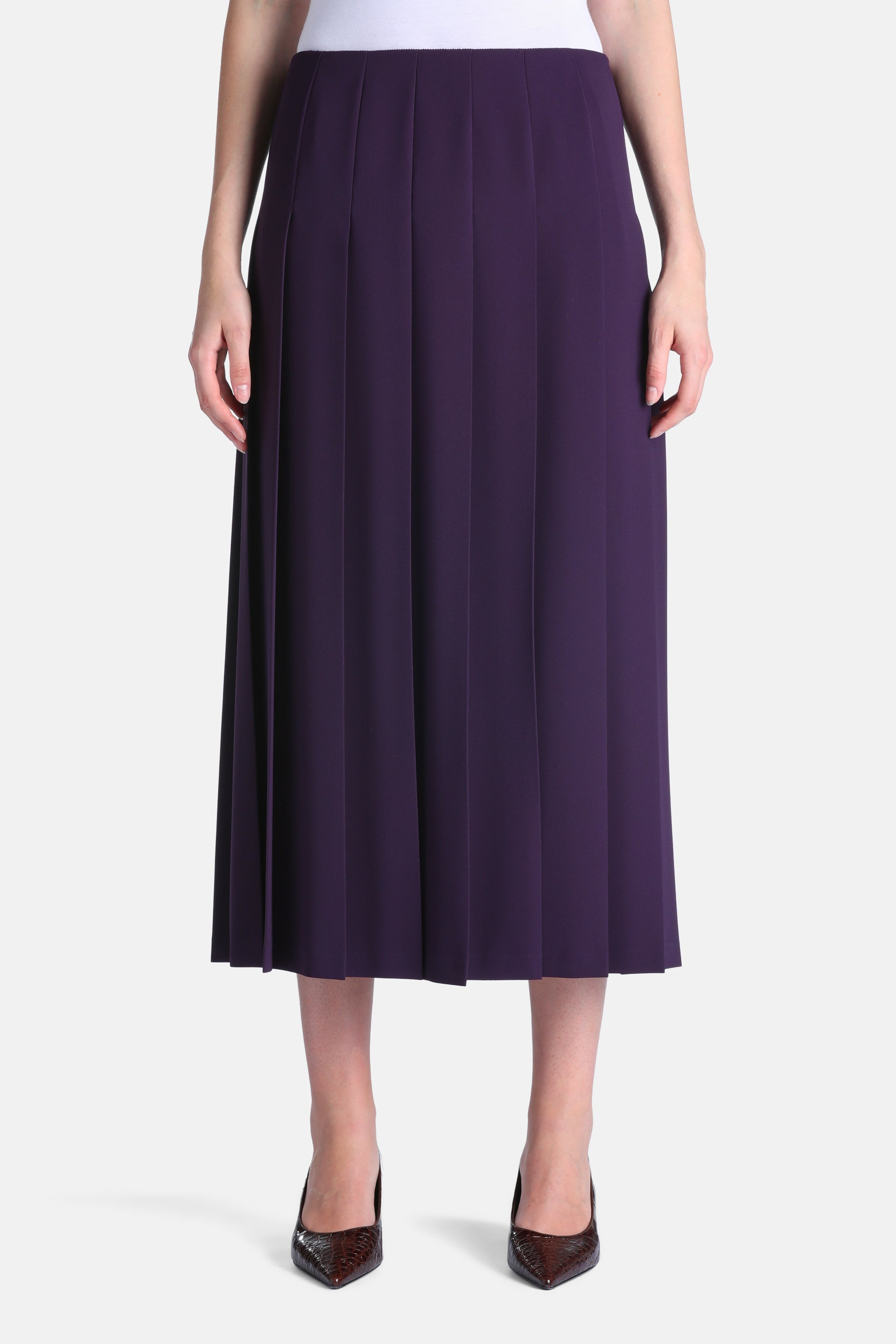 Luisa Spagnoli Festone Women's Pleated Midi Skirt