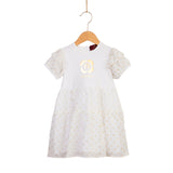 Aigner Kids Baby Girl's White & Gold Dress