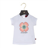 Aigner Kids Baby Girl's White & Peach Set of T-Shirt & Skirt