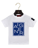 Aigner Kids Baby Boy's White & Blue T-Shirt