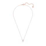 عقد جذاب من سواروفسكي ، باللون الأبيض ، الذهبي الوردي ، مقاس واحد