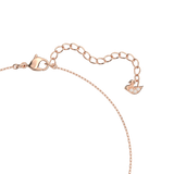 عقد جذاب من سواروفسكي ، باللون الأبيض ، الذهبي الوردي ، مقاس واحد