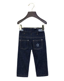 Aigner Kids Baby Boy's Dark Denim Logo Waistband Jeans
