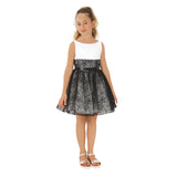 Amaya Kids Girl's  Black & White Dress