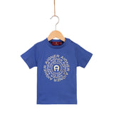 Aigner Kids Baby Boy's Blue Cotton Logo T-Shirt