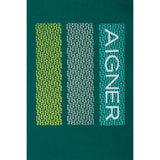 تي شيرت Aigner Kids للأطفال الأولاد باللون الأخضر