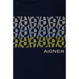 تي شيرت Aigner Kids للأطفال الأولاد باللون الكحلي