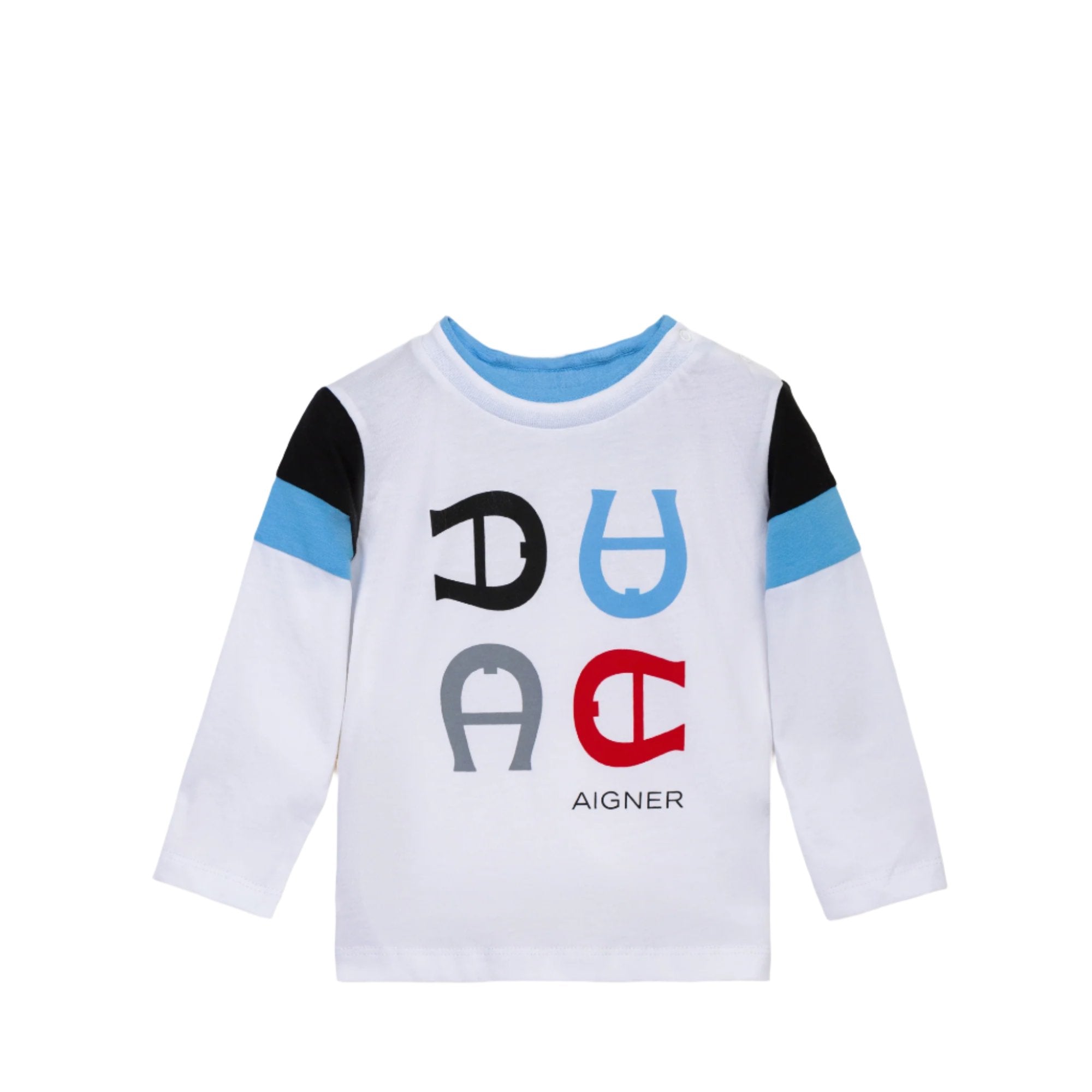 Aigner Kids Baby Boy's White Long Sleeve T-shirt | Baby | Baby Boy (9M - 36M) | Baby Boy Tops | Baby Collection | Baby Tops | FYFL | GCC | Tops | Winter 2024 Aigner Kids Baby Boy's White Long Sleeve T-shirt | Baby | Baby Boy (9M - 36M) | Baby Boy Tops | Baby Collection | Baby Tops | FYFL | GCC | Tops | Winter 2024