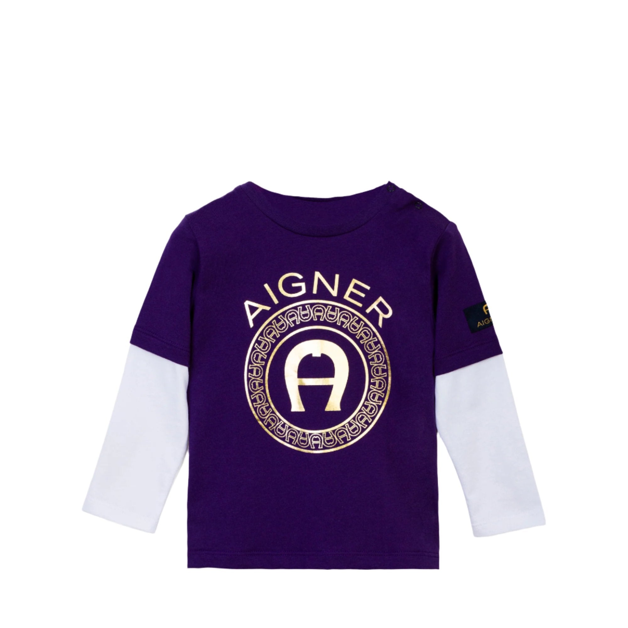 Aigner Kids Baby Boy's Purple Sleeve T-shirt | Baby | Baby Boy (9M - 36M) | Baby Boy Tops | Baby Collection | Baby Tops | FYFL | GCC | Tops | Winter 2024 Aigner Kids Baby Boy's Purple Sleeve T-shirt | Baby | Baby Boy (9M - 36M) | Baby Boy Tops | Baby Collection | Baby Tops | FYFL | GCC | Tops | Winter 2024