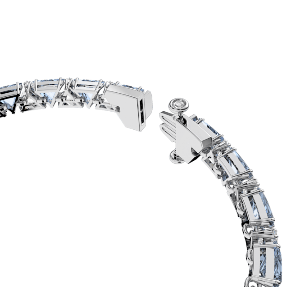 SWAROVSKI Ortyx Bracelet, Triangle cut crystals, Black, Rhodium Finish Swarovski Ortyx Bracelet Triangle cut, Blue, Rhodium plated