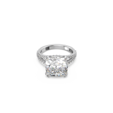 Swarovski Constella cocktail Ring Square cut, Pavé, White, Rhodium plated