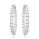 Swarovski Matrix Hoop Earrings Round cut