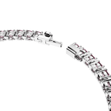 Swarovski Matrix Tennis bracelet, Round cut, White, Gold-tone plated