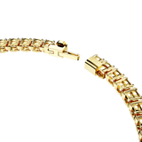 Swarovski Matrix Tennis bracelet, Round cut, White, Gold-tone plated