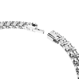 Swarovski Matrix Tennis bracelet, Round cut, White, Rhodium plated