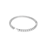 Swarovski Matrix Tennis bracelet, Round cut, White, Rhodium plated