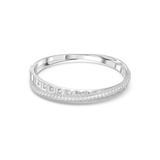 Swarovski Rota bangle Mixed cuts, White, Rhodium plated, Medium