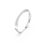 Swarovski Rota bangle Mixed cuts, White, Rhodium plated, Medium