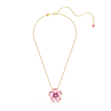Swarovski Florere Necklace Flower, Pink, Gold-tone plated