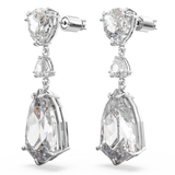 Swarovski Mesmera Drop Earrings Mixed cuts, White, Rhodium plated