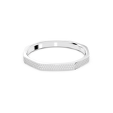 Swarovski Dextera Bangle Octagon shape, White, Rhodium plated, Medium