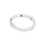 Swarovski Dextera Bangle Octagon shape, White, Rhodium plated, Medium